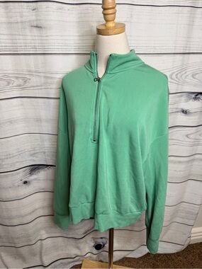 Varley Mint Green Half-Zip Sweatshirt